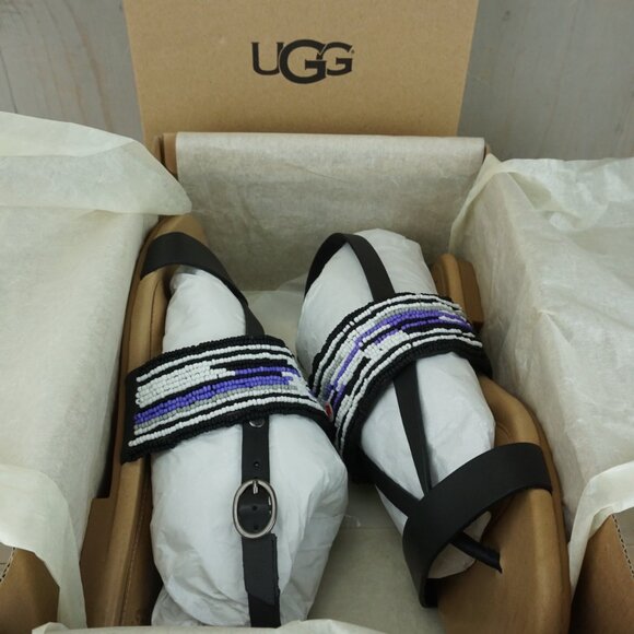 - UGG VERONA SERAPE BEADS  BOHO  beaded SANDALS  nib - Picture 10 of 10